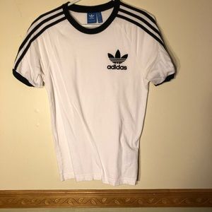 black and white adidas trefoil t-shirt